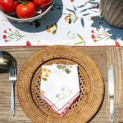 Woven honey rattan charger