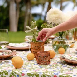 Woven natural Candle Holder / Vase Large