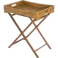 Woven Rattan Butler Tray