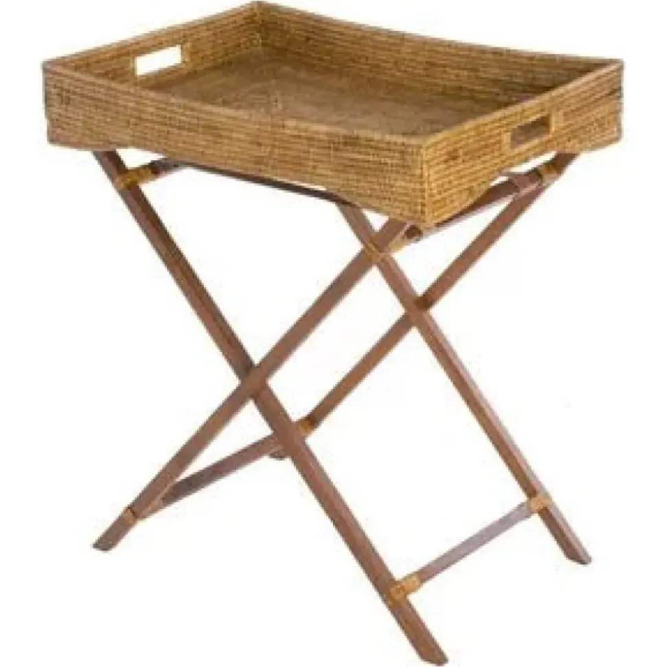 Woven Rattan Butler Tray