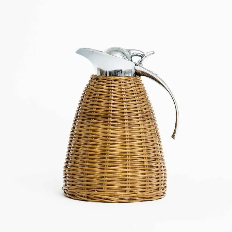 Woven Rattan Thermos