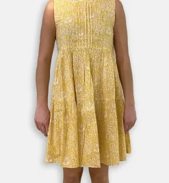Yellow Paisley Layered Dress